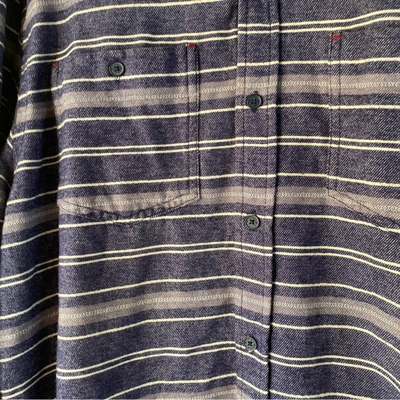 HOWE Creative Workwear Flannel Button Down Blue/White Long Sleeve Size XXL - Picture 3 of 9